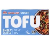 Tofu sedoso firme: Tofu asiático japonés, textura suave y firme ideal para platos salados o dulces. Compatible con Mori-Nu Morinaga 307g