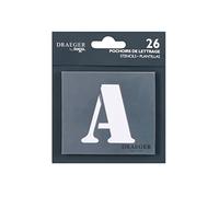 Dreager by Toga - 26 plantillas, con 26 letras en mayúscula, multiuso, para trazar, colorear y pintar con cepillo o pincel, 9 x 6,5 cm (versión en francés)
