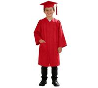 Toga de punto brillante con gorro de graduación, modelo unisex para niños y niñas de 2 a 9 años # L