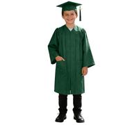 Toga de punto brillante con gorro de graduación, modelo unisex para niños y niñas de 2 a 9 años # L