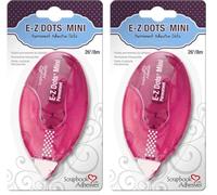 Toga E-Z Dots Mini cinta adhesiva de doble cara, transparente, 3 mm x 8 m, 1 unidad (Paquete de 2)