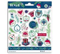Toga Stickers Scottish Christmas, azul, verde y burdeos, talla única