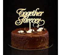 Together Forever - Decoración dorada para tartas de boda con texto en inglés "Mr & Mrs", personaliza la silueta del campo, novia y novio, decoración para tartas de compromiso, regalos de despedida de