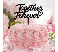 Together Forever - Decoración para magdalenas, anillo de diamante, despedida de soltera, fiesta, decoración para tartas de aniversario, suministros de tartas, decoración personalizada, monograma