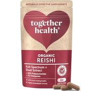 together Reishi orgánico | Alta resistencia 10000 mg | Extracto dual 20:1 | Espectro completo | 100% cuerpos fructíferos | 40% polisacáridos y 30% beta-glucanos | Hericenonas | Sin aditivos