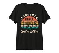 Together Since 1995 Couple 30th Years Wedding Anniversary Camiseta Premium