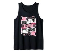 Together We Are Stronger Retro Banner Solidaridad Cita Camiseta sin Mangas