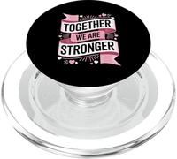 Together We Are Stronger Retro Banner Solidaridad Cita PopSockets PopGrip para MagSafe