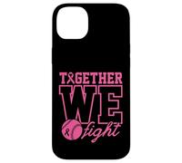 Together We Fight Softball - Ropa de concienciación sobre el cáncer de Mama, Color Rosa Carcasa para iPhone 14 Plus