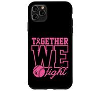 Together We Fight Softball - Ropa de concienciación sobre el cáncer de Mama, Color Rosa Carcasa para iPhone 11 Pro MAX