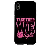 Together We Fight Softball - Ropa de concienciación sobre el cáncer de Mama, Color Rosa Carcasa para iPhone XS MAX