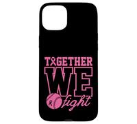 Together We Fight Softball - Ropa de concienciación sobre el cáncer de Mama, Color Rosa Carcasa para iPhone 15 Plus