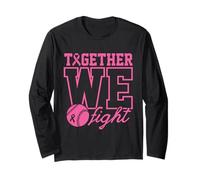 Together We Fight Softball - Ropa de concienciación sobre el cáncer de Mama, Color Rosa Manga Larga
