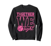 Together We Fight Softball - Ropa de concienciación sobre el cáncer de Mama, Color Rosa Sudadera