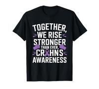 Together We Rise Stronger Crohns Awareness - Cinta morada Camiseta