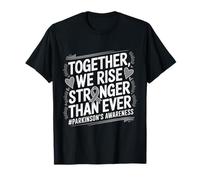 Together We Rise Stronger Grey Ribbon Parkinsons Conciencia Camiseta