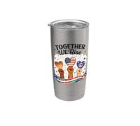Together We Rise Unity Diversity - Gráfico inspirador Vaso térmico de acero inoxidable de doble pared