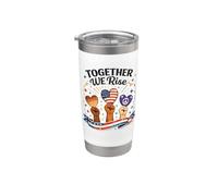 Together We Rise Unity Diversity - Gráfico inspirador Vaso térmico de acero inoxidable de doble pared