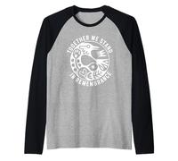 Together We Stand In Remembrance Unidad Pájaro Emblema Camiseta Manga Raglan