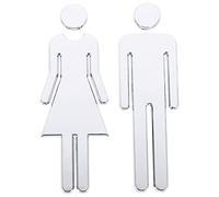 TOGEVAL 1 Juego Cartel de Baño para Señalización de Aseos Letrero Práctico y Duradero para Hogar y Diseño y Seguro
