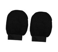 TOGEVAL 1 par Guantes Exfoliantes de Baño Negros para Ducha Manopla de Exfoliación Corporal con Función de Masaje para Limpieza Profunda y Experiencia de Baño
