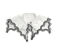 TOGEVAL 1 Pc Cuello Falso Collar Falso Femenino Camisas De Mujer Señora Falso Collar Camisa De Mujer Collar Falso Que Combina Con Todo Collares Desmontables Para Mujer Women Algodón