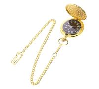 TOGEVAL 1 Reloj de Bolsillo Retro de Caras Suave Clásico Delicado de Cuarzo en Dorado Oscuro para Hombres Y Mujeres Vintage