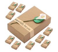 TOGEVAL 10 Cajas De Cajas Joyero De Papel Kraft Caso De Collar Pequeños Joyeros Para Embalaje De Cajas De Joyería Sostenedor Del Anillo Titular De La Joyería Cajas De Collar Pu