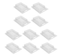 TOGEVAL 10 Piezas Caja Transparente de Plástico para Almacenamiento Contenedor Tipo Clamshell Resistente y Portátil Paquete de Unidades para Electrónica y Pequeños Objetos