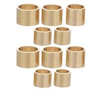 TOGEVAL 10 Piezas Manguitos de Latón para Taco de Billar Férulas de Repuesto Ajustables para Puntas de Taco Accesorios Duraderos y Fáciles de Instalar para Jugadores de Billar