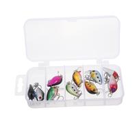 TOGEVAL 10 Piezas Mini Lifelike Fishing Lures Bionic Swimming Bait Hard Crankbait with Triple Hooks For Freshwater Trout Bass Includes Storage Box