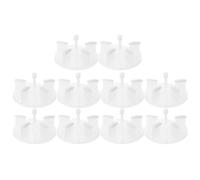 TOGEVAL 10 Piezas Soportes para Uñas Postizas de Plástico Transparente 10 Pcs, Base de Loto Antideslizante para Práctica de Arte de Uñas, Tablero de Exhibición Portátil para Salón y Uso