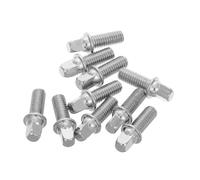 TOGEVAL 10 piezas Tornillos para Tambor de Duraderos de Metal para Montaje Hardware Kit Batería Percusión Accesorios Tambor Reemplazo Fácil Instalación