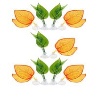 TOGEVAL 10 Unidades Betta Resting Leaves Hammock Artificial Aquarium Plants For Fish Spawning and Hiding Spots Low Maintenance Decorative Aquatic Habitat