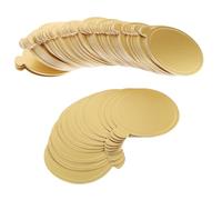 TOGEVAL 100 piezas Bases Redondas para Pastel Doradas Unidades Tableros de Cartón Grueso para Mousse y Postres Bandejas Desechables para Fiesta y Decoración de Tartas