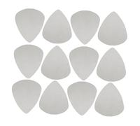 TOGEVAL 100 Piezas Plectros de Guitarra Acero Inoxidable Plateados para Guitarra Eléctrica y Acústica Bordes Suaves Plectros para Rock Jazz y Estilos Country
