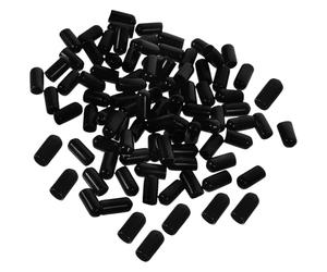 TOGEVAL 100 Tapas para Vertedor de Vino de PVC Negro, Protectores Anti Polvo para Boquillas de Botellas, Prácticas Cubiertas para Dispensadores en Cocina y Bar, Paquete de 100 Unidades