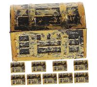 TOGEVAL 10piezas Mini Cofre Del Tesoro Para Fiesta De Pequeño Cofre De Juguete Para Recuerdo De Fiesta Pirata y Decoración De Hogar