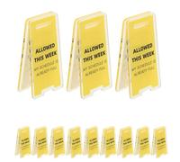 TOGEVAL 12 Clips Creativos para Notas de Escritorio Soporte para Señales de Precaución Sobreestimulada Acrílico Resistente Decoración Funcional para Oficina y Hogar Set de 12 Piezas