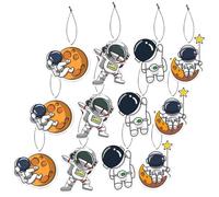 TOGEVAL 12 Colgantes Ambientadores para Coche Fragancia Natural Decoración Colgante para Retrovisor Accesorio Aromaterapia Interior Set 12 Piezas Diseño Astronauta Multicolor