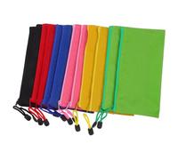 TOGEVAL 12 Piezas Estuche Lápices con Cremallera Bolsa Organizadora de Tela Oxford Fútbol Colores Surtidos Rojo Amarillo Azul Negro Verde Rosa para Material Escolar y Oficina