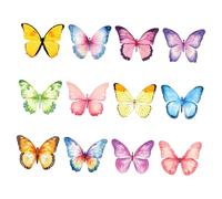 TOGEVAL 12 piezas Notas Adhesivas Pack Diseño de Mariposas Acuarela de Memo Práctico y Autoadhesivo para Oficina Escuela y Organización Personal