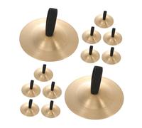 TOGEVAL 12 Piezas Platillos de Dedos de Cobre Instrumento de Percusión Infantil para Sonido Claro y Vibrante para Enseñanza Musical y Fiestas de Baile