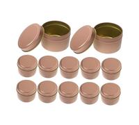 TOGEVAL 12 Tarros de Metal para Velas 4 Oz, Recipientes de Hojalata Mate Color Rosa, con Tapa Sellada, para Hacer Velas Aromáticas DIY, Portavelas Vacíos para Decoración Hogar, Pack 12