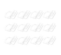 TOGEVAL 12 Tiradores Transparentes para Persianas Enrollables Abatibles, Manijas Inalámbricas de Abs para Varilla Inferior Redonda de 15 Mm, Pack de 12 Unidades para Decoración y Uso