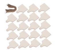 TOGEVAL 120 Juegos Rustic Wooden Mini Cutting Boards For DIY Craft Painting Blank Rectangle Paddle Tags With Hanging Rope Unfinished Wood Charcuterie Signs For Christmas And Thanksgiving