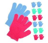 TOGEVAL 14piezas Toalla De Baño Tipo Mitón Toallas Exfoliantes Con Cepillo De Ducha Para Baño Familiar Incluye Tipo Guante y Guante De Masaje De Espalda