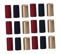 TOGEVAL 150 Piezas Tapas Termocontraíbles para Botellas de Vino Film de Flexible y Fácil de Usar de Sellado Rojo Negro y Dorado Accesorio Práctico para Botellas