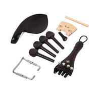 TOGEVAL 15piezas Accesorios Para Violín De Ébano Incluido Cordal Abrazadera De Barbilla Pasador De Clavijas Para Reemplazo y Mantenimiento De Instrumentos Musicales