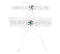 TOGEVAL 1juego Ligas De Novia De Encaje Elásticas Diseño De Lazo Accesorio De Boda Para Mujeres Para Fiestas y Celebraciones